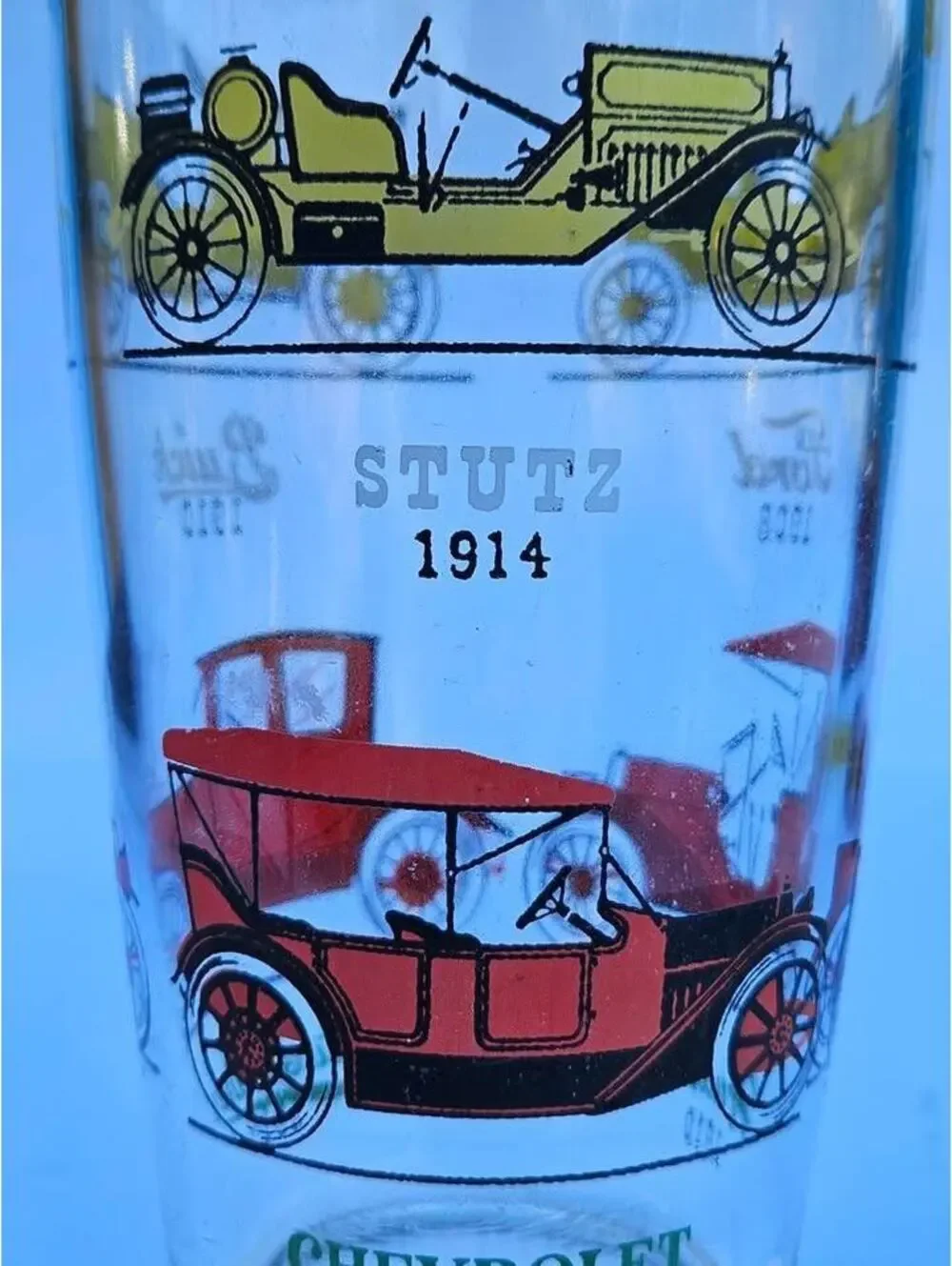 Vintage Anchor Hocking Car Glassware Set | 4pc Antique Car Barware Bundle